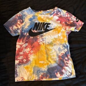 Nike Kids Colorful Tie-Dye T-Shirt - Red, Yellow, Blue